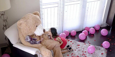 Fucking The Big Valentine Teddy Bear With Step Bro Inside S9:E7